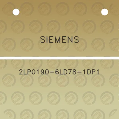 siemens-2lp0190-6ld78-1dp1