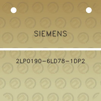 siemens-2lp0190-6ld78-1dp2