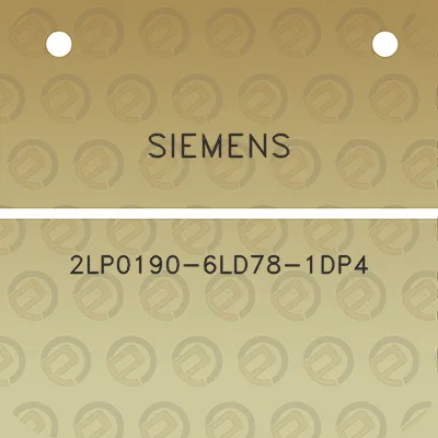 siemens-2lp0190-6ld78-1dp4