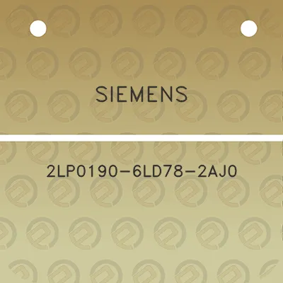 siemens-2lp0190-6ld78-2aj0