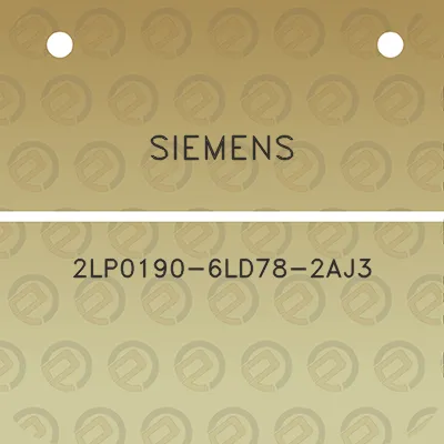 siemens-2lp0190-6ld78-2aj3