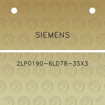 siemens-2lp0190-6ld78-3sx3