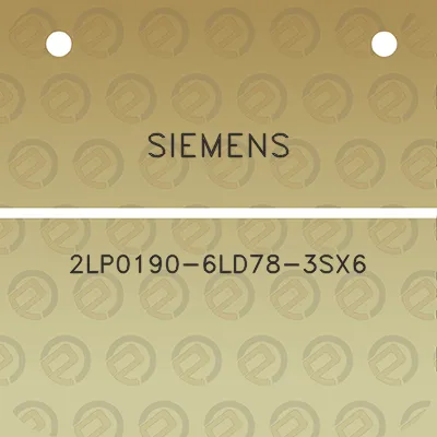 siemens-2lp0190-6ld78-3sx6