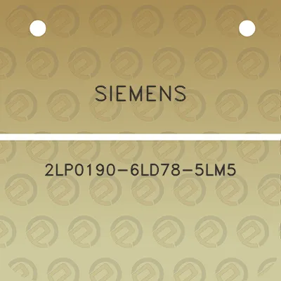 siemens-2lp0190-6ld78-5lm5