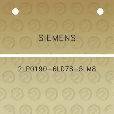 siemens-2lp0190-6ld78-5lm8