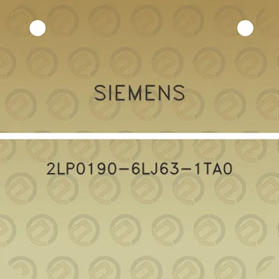 siemens-2lp0190-6lj63-1ta0