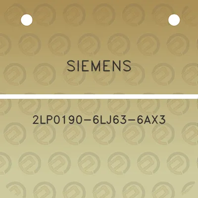 siemens-2lp0190-6lj63-6ax3