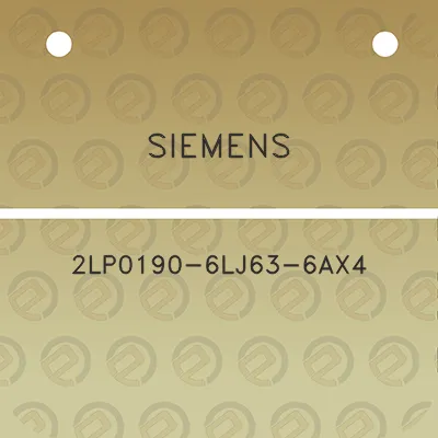 siemens-2lp0190-6lj63-6ax4