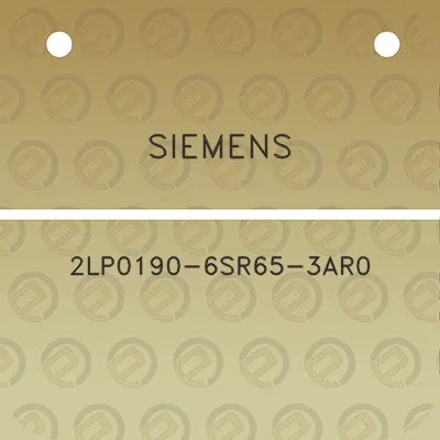 siemens-2lp0190-6sr65-3ar0