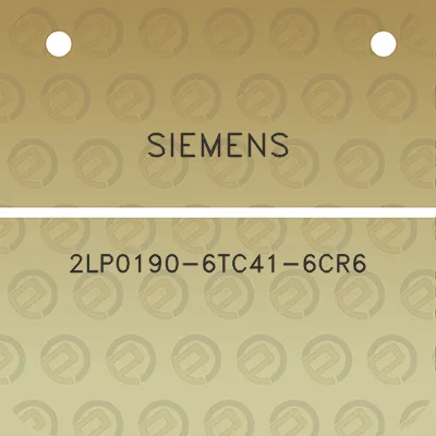 siemens-2lp0190-6tc41-6cr6