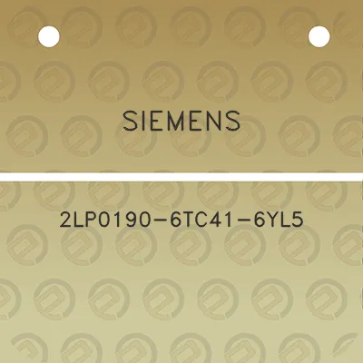 siemens-2lp0190-6tc41-6yl5