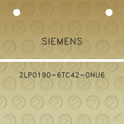 siemens-2lp0190-6tc42-0nu6