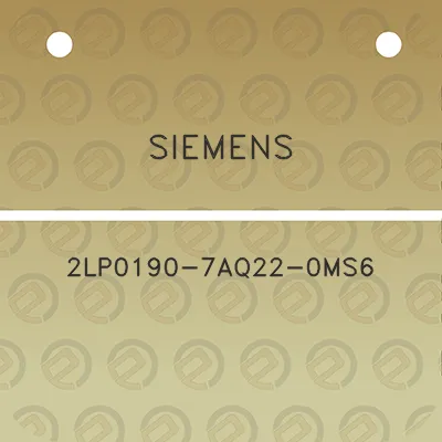 siemens-2lp0190-7aq22-0ms6