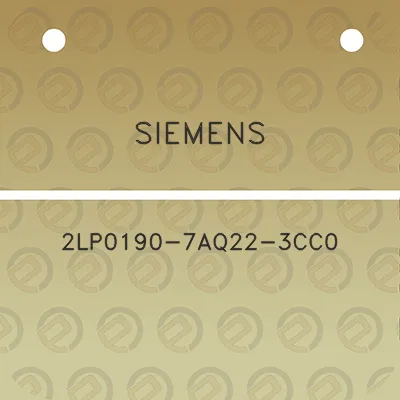 siemens-2lp0190-7aq22-3cc0