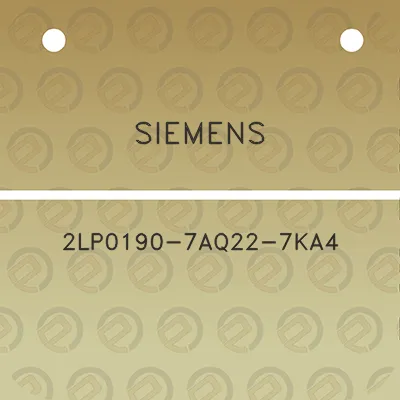 siemens-2lp0190-7aq22-7ka4