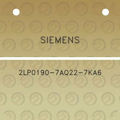 siemens-2lp0190-7aq22-7ka6