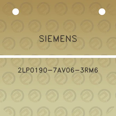 siemens-2lp0190-7av06-3rm6