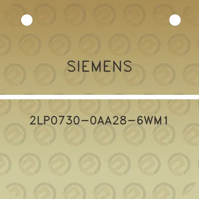 siemens-2lp0730-0aa28-6wm1