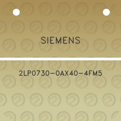 siemens-2lp0730-0ax40-4fm5