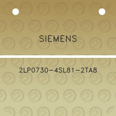 siemens-2lp0730-4sl81-2ta8