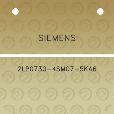 siemens-2lp0730-4sm07-5ka6