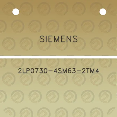 siemens-2lp0730-4sm63-2tm4