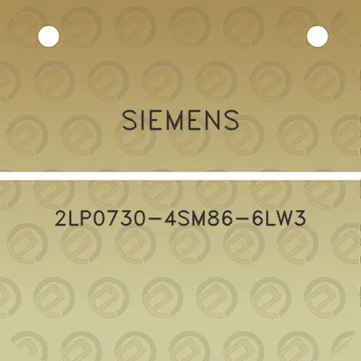 siemens-2lp0730-4sm86-6lw3