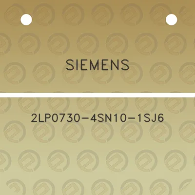 siemens-2lp0730-4sn10-1sj6