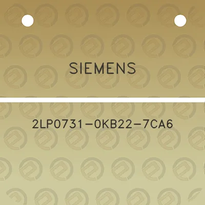 siemens-2lp0731-0kb22-7ca6