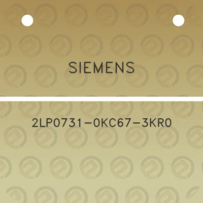 siemens-2lp0731-0kc67-3kr0