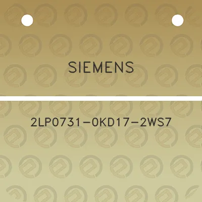 siemens-2lp0731-0kd17-2ws7