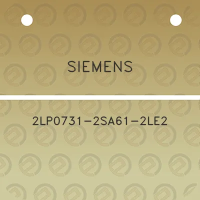 siemens-2lp0731-2sa61-2le2