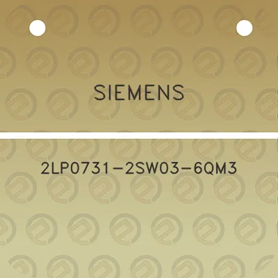 siemens-2lp0731-2sw03-6qm3