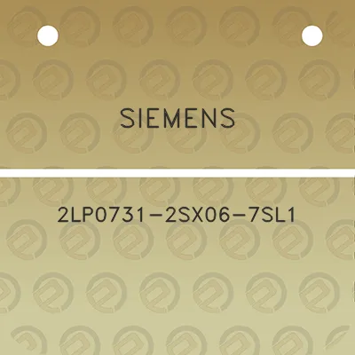 siemens-2lp0731-2sx06-7sl1