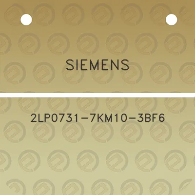 siemens-2lp0731-7km10-3bf6