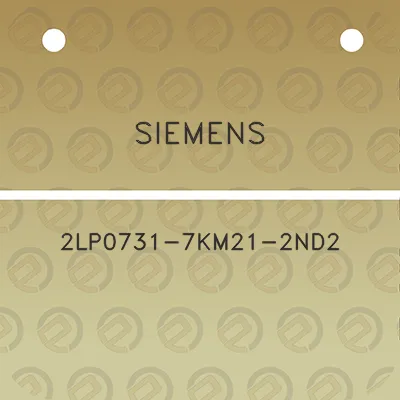 siemens-2lp0731-7km21-2nd2