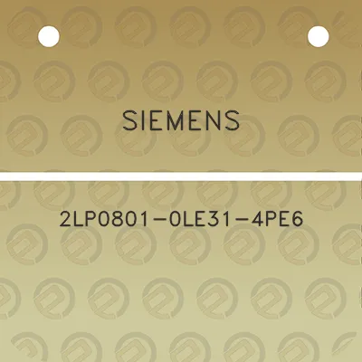 siemens-2lp0801-0le31-4pe6