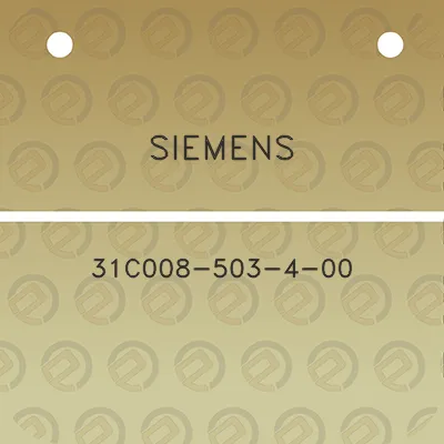 siemens-31c008-503-4-00