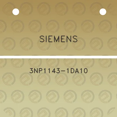 siemens-3np1143-1da10