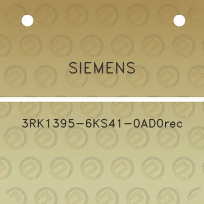 siemens-3rk1395-6ks41-0ad0rec