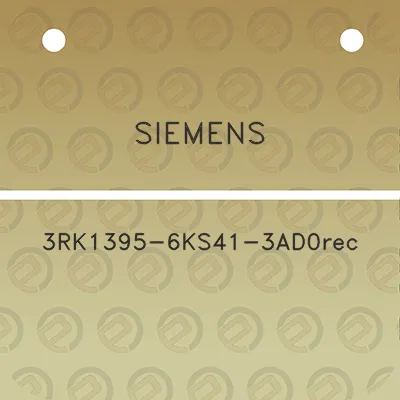 siemens-3rk1395-6ks41-3ad0rec