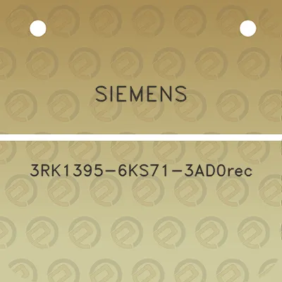 siemens-3rk1395-6ks71-3ad0rec