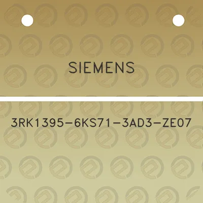 siemens-3rk1395-6ks71-3ad3-ze07