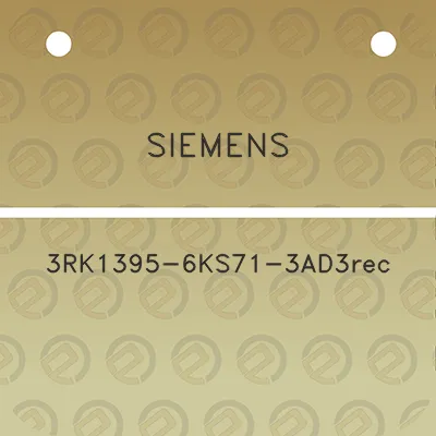 siemens-3rk1395-6ks71-3ad3rec