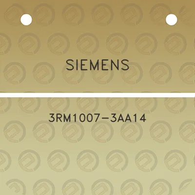 siemens-3rm1007-3aa14