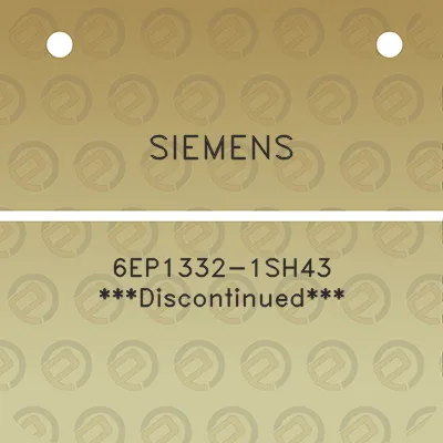 siemens-6ep1332-1sh43-discontinued