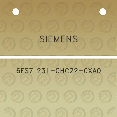 siemens-6es7-231-0hc22-0xa0