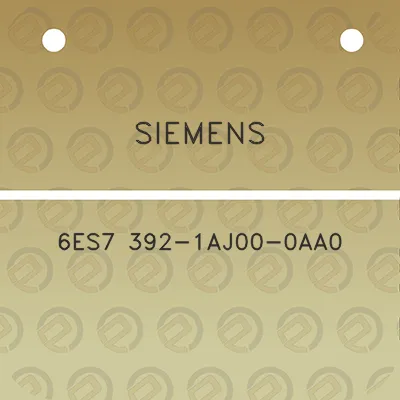 siemens-6es7-392-1aj00-0aa0