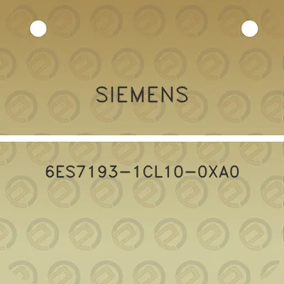 siemens-6es7193-1cl10-0xa0