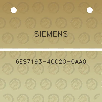 siemens-6es7193-4cc20-0aa0